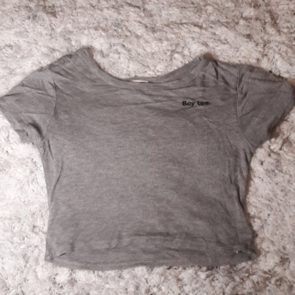 Grey Crop Top